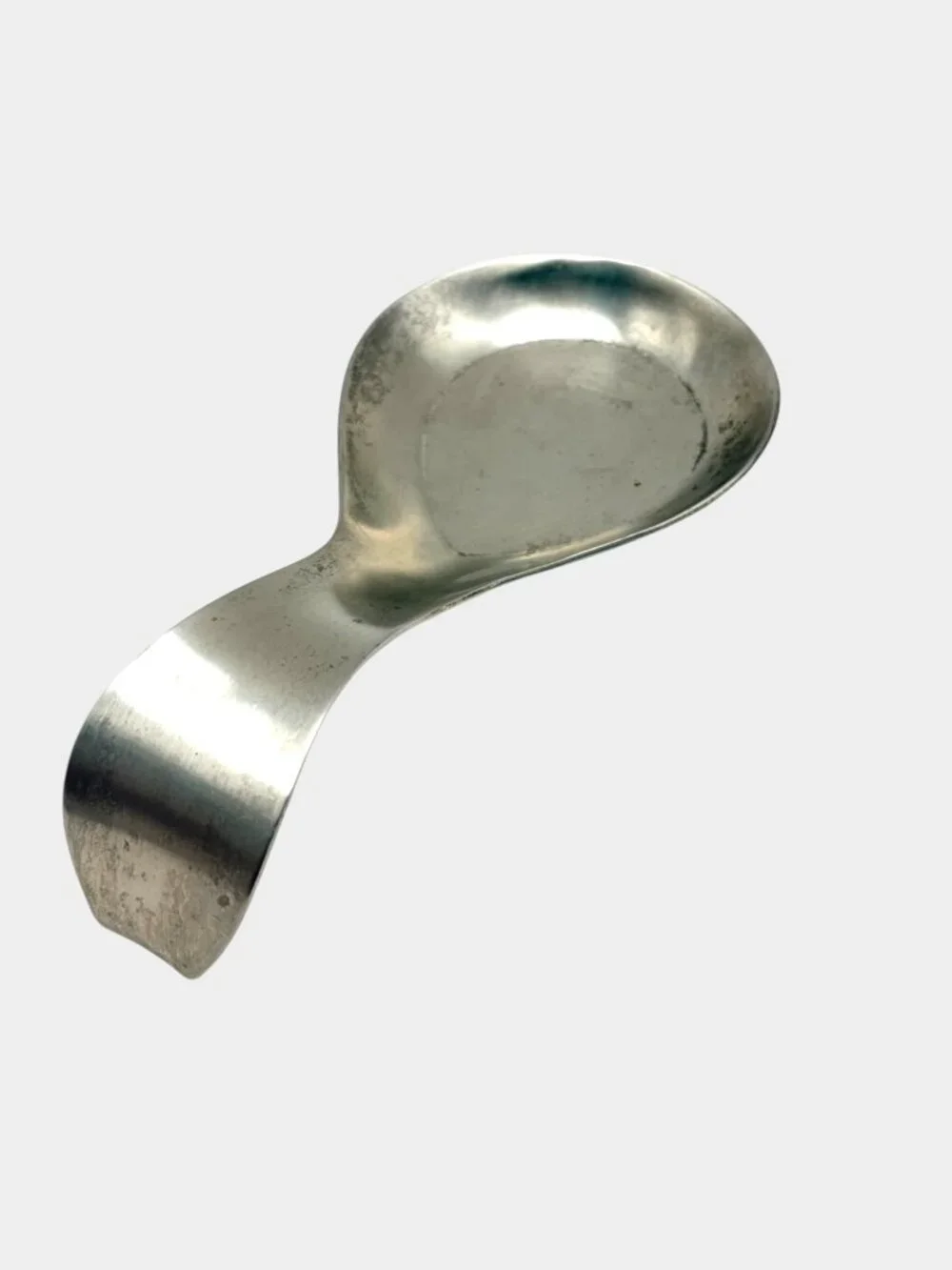 Vintage Silverplate Spoon Rest Ladle Holder Curved Handle 7.75